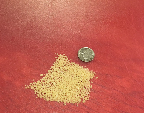 1,000 cous cous compared with a dime.
